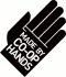 black hand with 'made by co-op hands' written on the palm